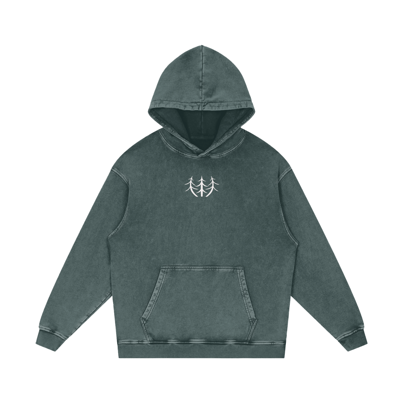 Desert Oversized Washed Hoodie (White Logo)