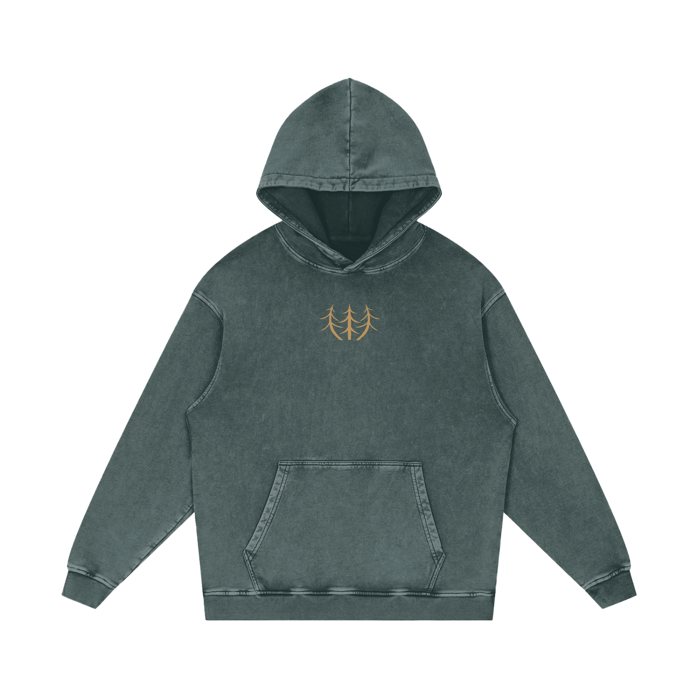 Desert Oversized Washed Hoodie (Tan Logo)