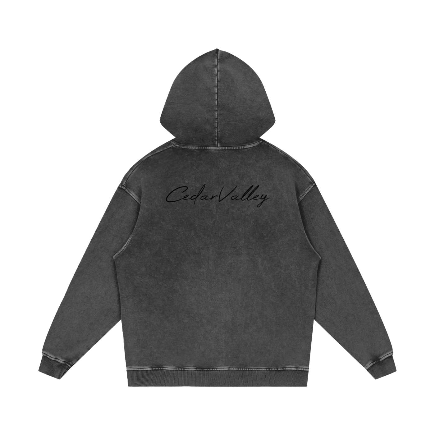 Desert Oversized Washed Hoodie (Black Logo)
