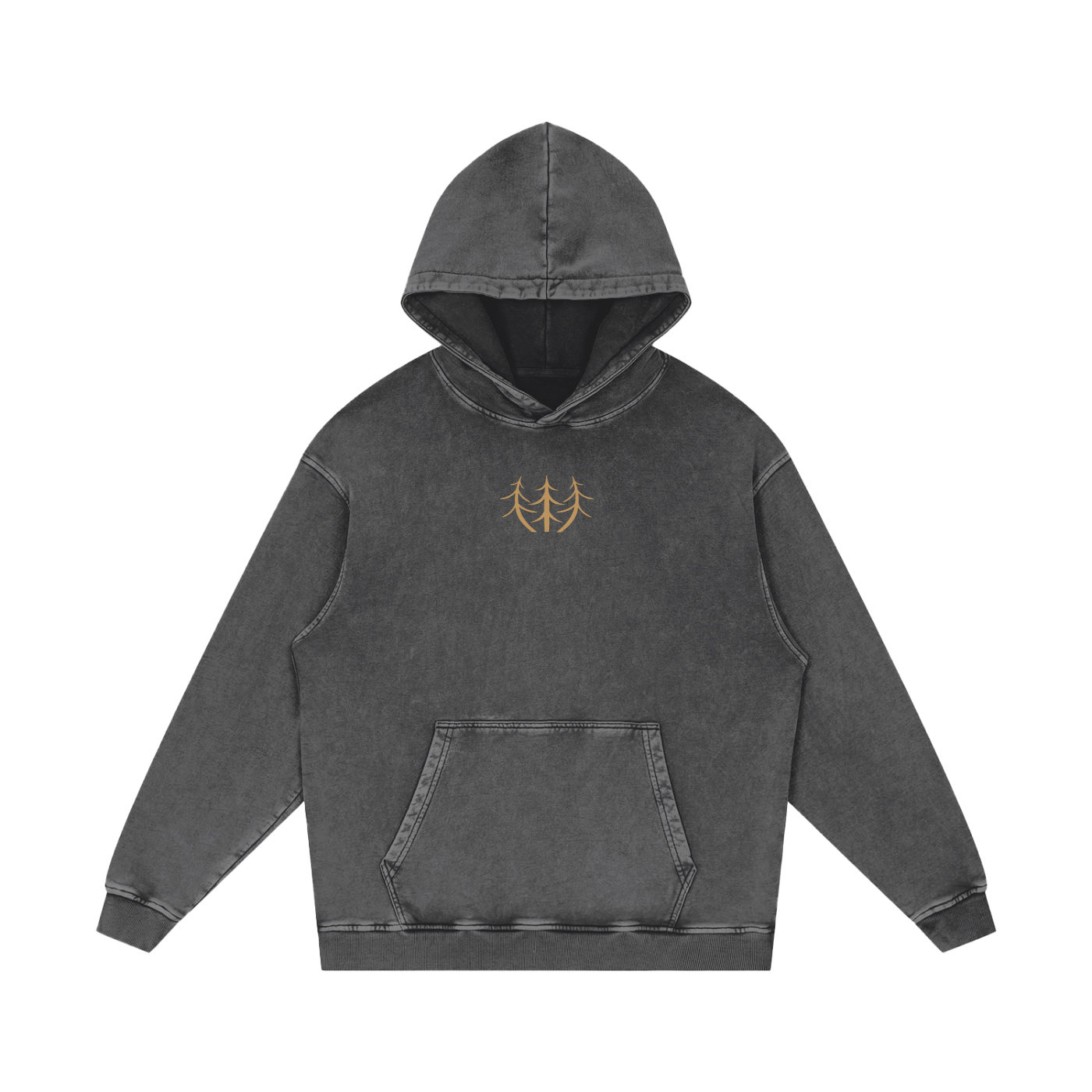 Desert Oversized Washed Hoodie (Tan Logo)