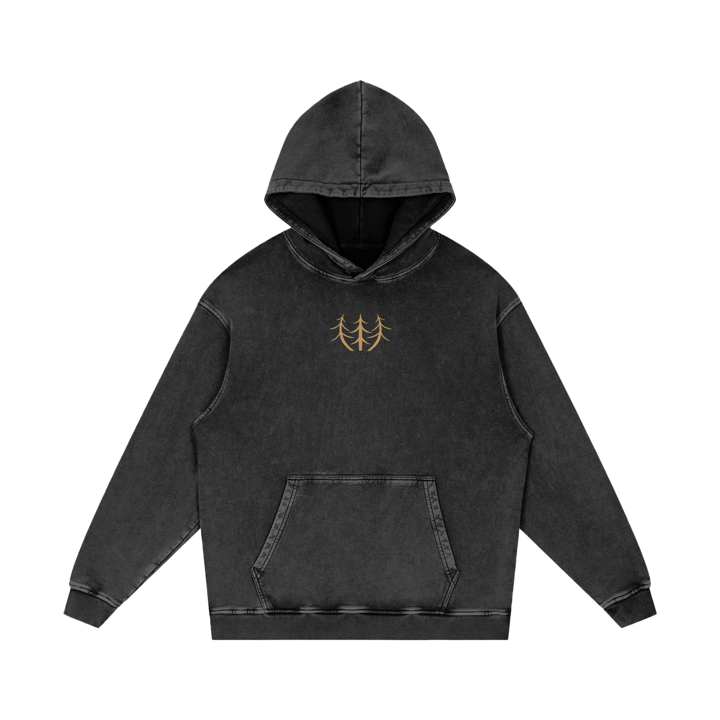 Desert Oversized Washed Hoodie (Tan Logo)