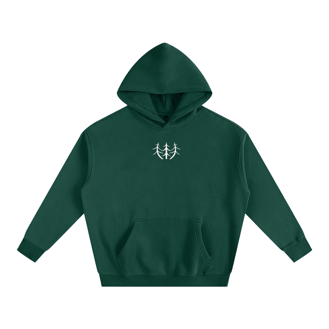 Oversize Fleeced Campfire Hoodie (White Logo)