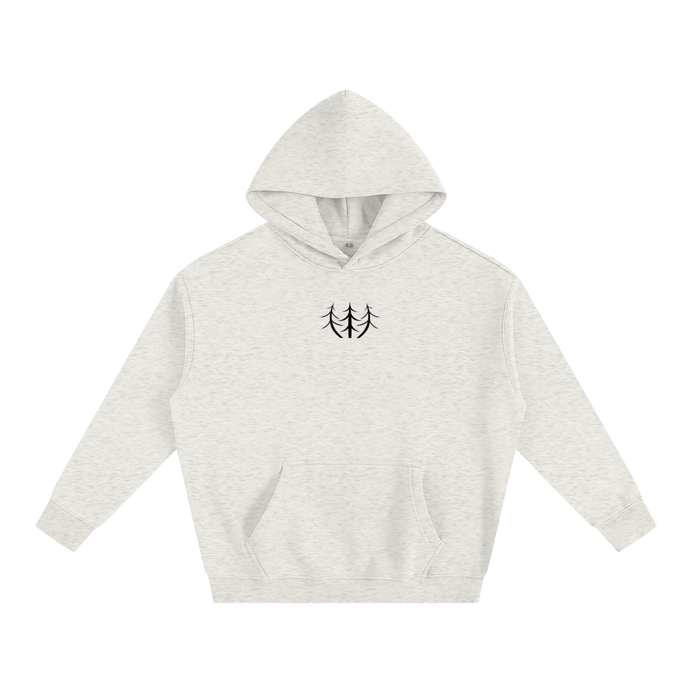 Oversize Fleeced Campfire Hoodie (Black Logo)