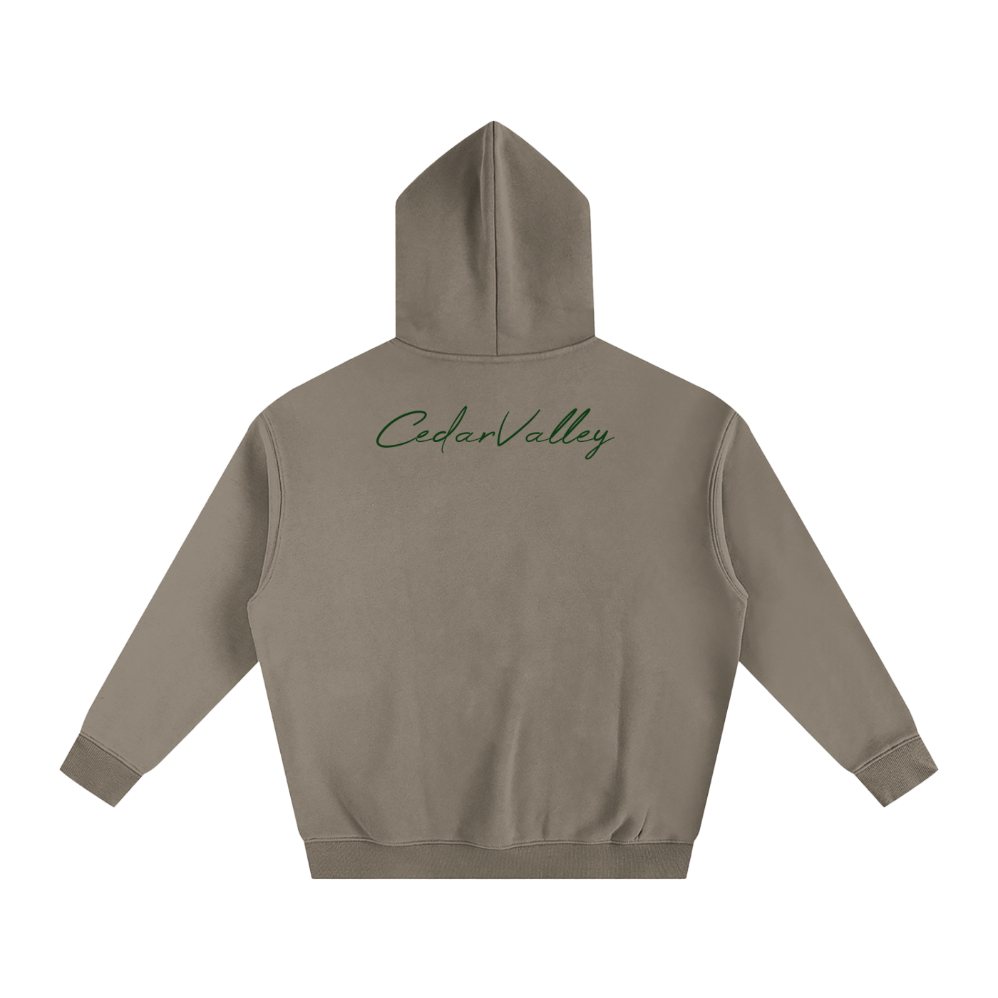 Oversize Fleeced Campfire Hoodie (Green Logo)