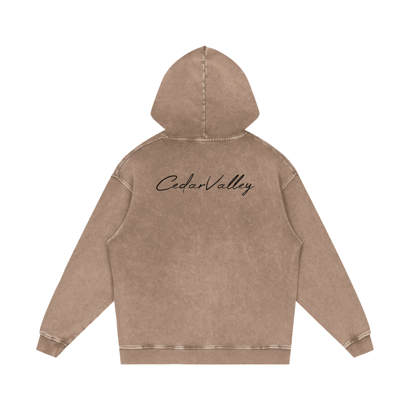 Desert Oversized Washed Hoodie (Black Logo)