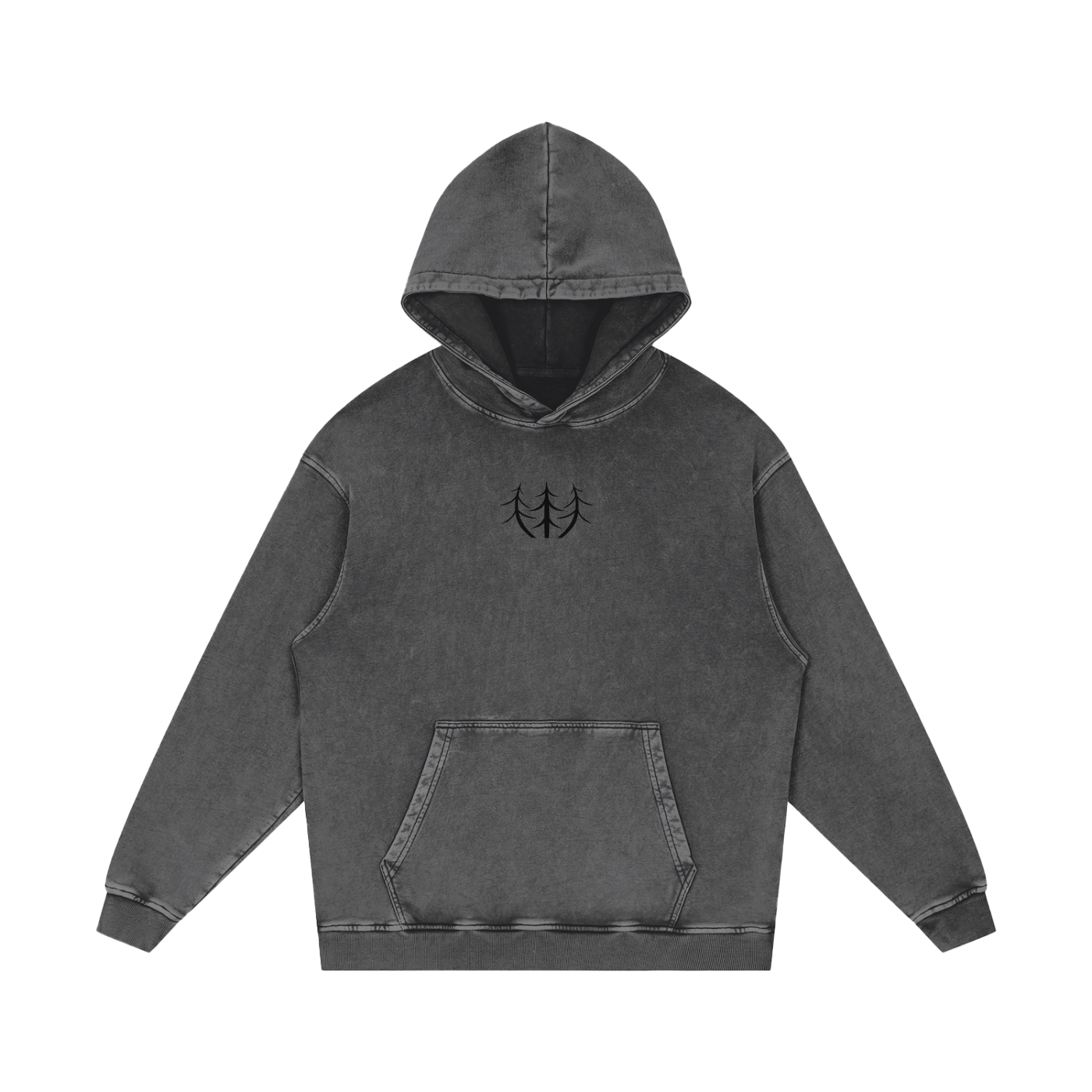Desert Oversized Washed Hoodie (Black Logo)