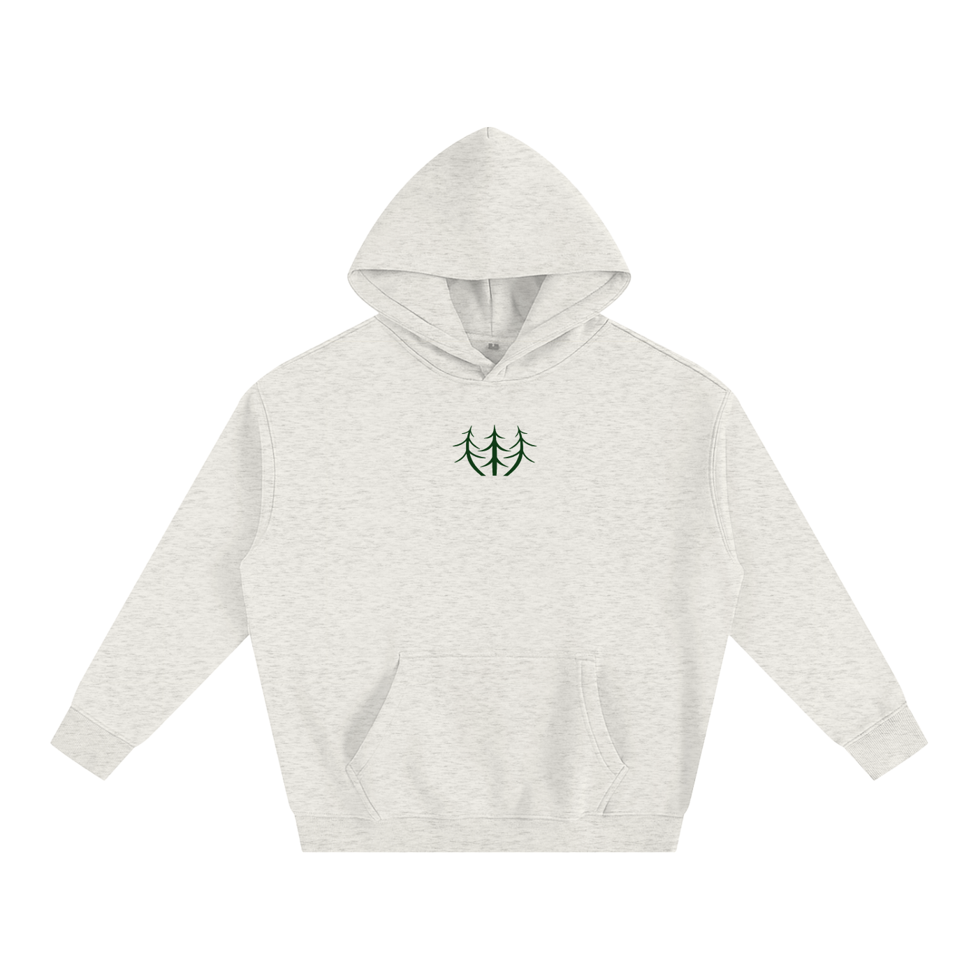 Oversize Fleeced Campfire Hoodie (Green Logo)