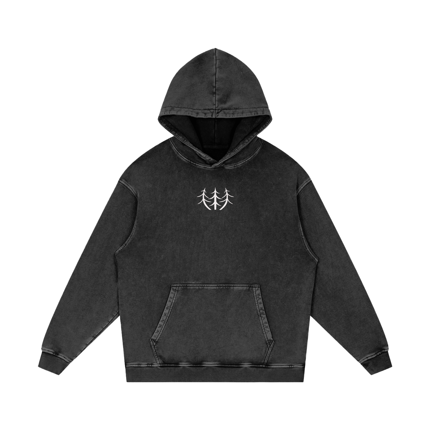 Desert Oversized Washed Hoodie (White Logo)
