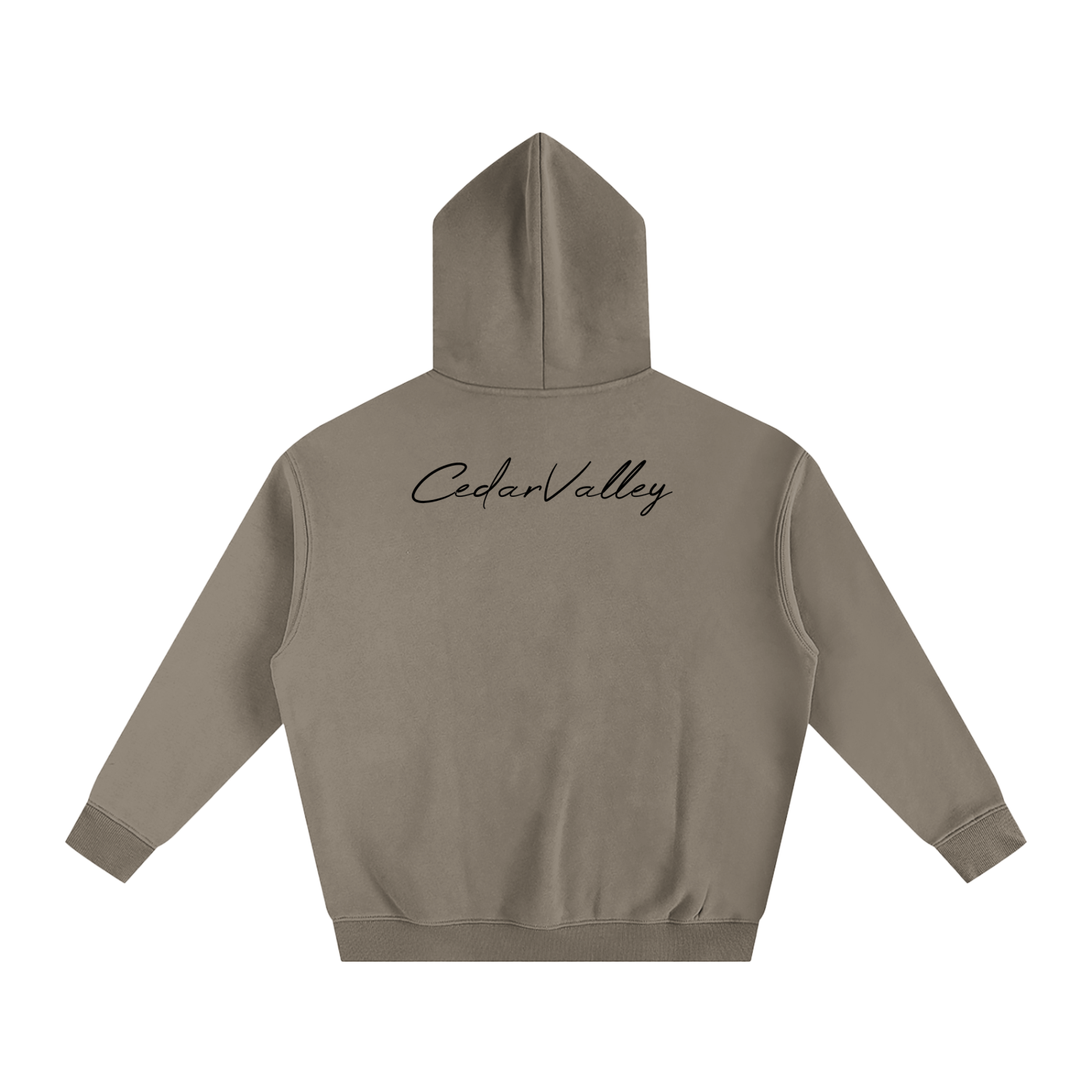 Oversize Fleeced Campfire Hoodie (Black Logo)