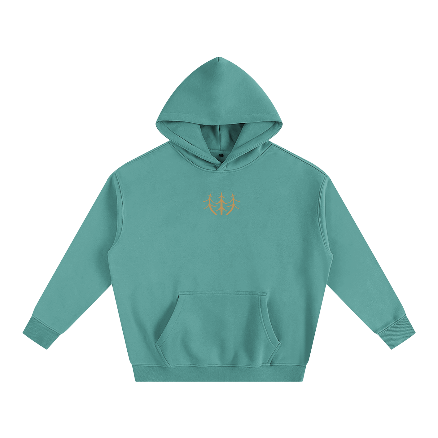 Oversize Fleeced Campfire Hoodie (Tan Logo)