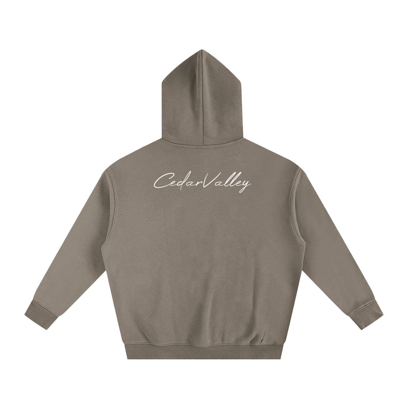 Oversize Fleeced Campfire Hoodie (White Logo)