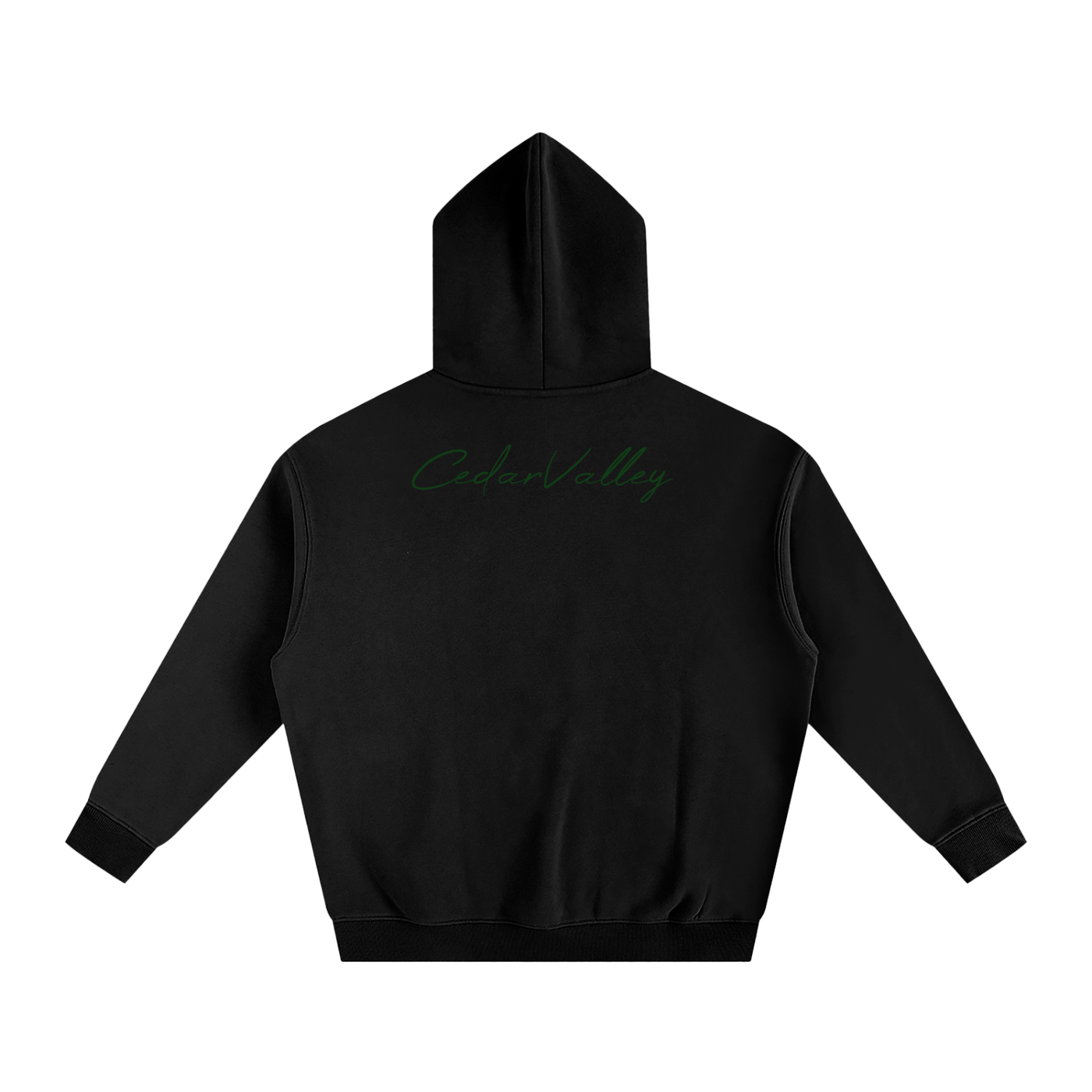 Oversize Fleeced Campfire Hoodie (Green Logo)
