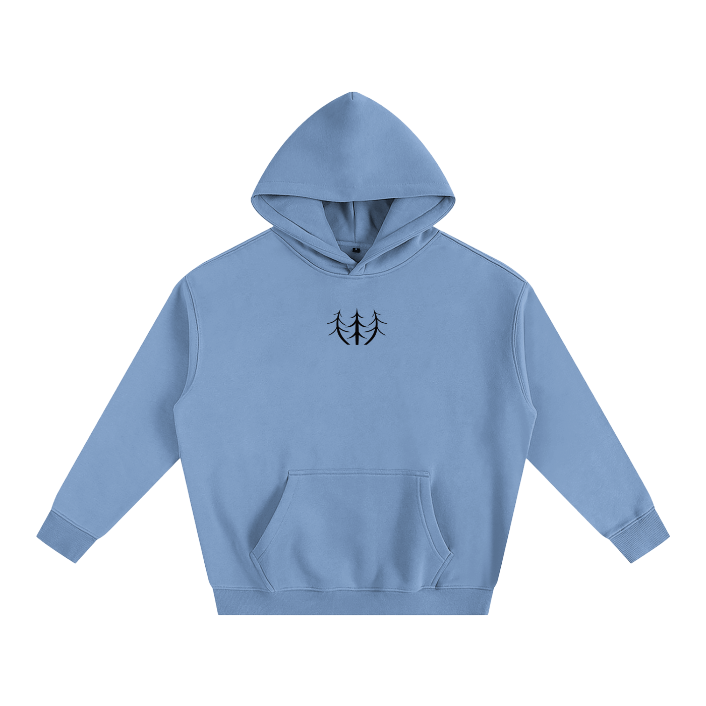 Oversize Fleeced Campfire Hoodie (Black Logo)
