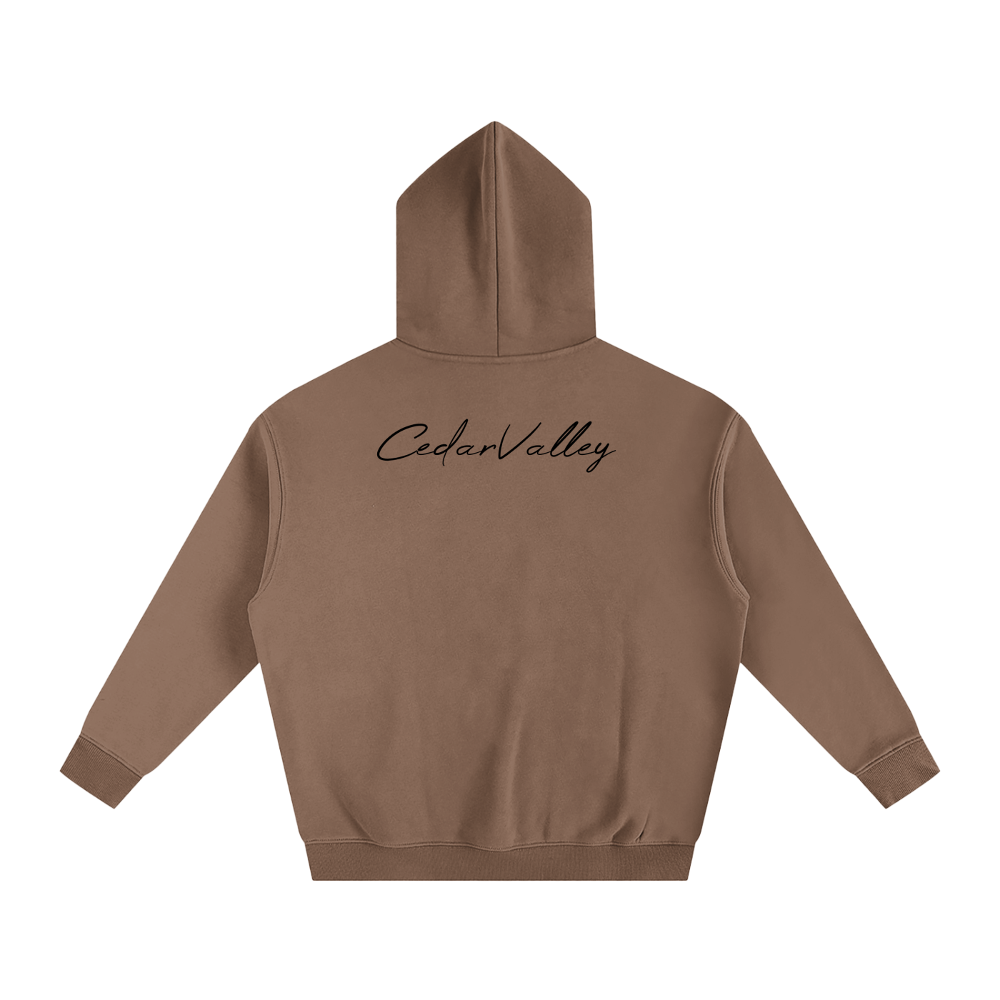 Oversize Fleeced Campfire Hoodie (Black Logo)