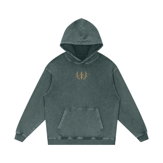 Desert Oversized Washed Hoodie (Tan Logo)