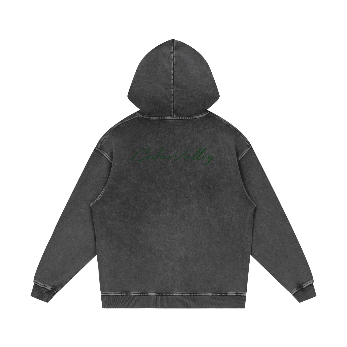 Desert Oversized Washed Hoodie (Green Logo)