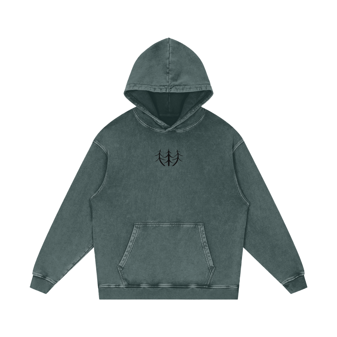 Desert Oversized Washed Hoodie (Black Logo)