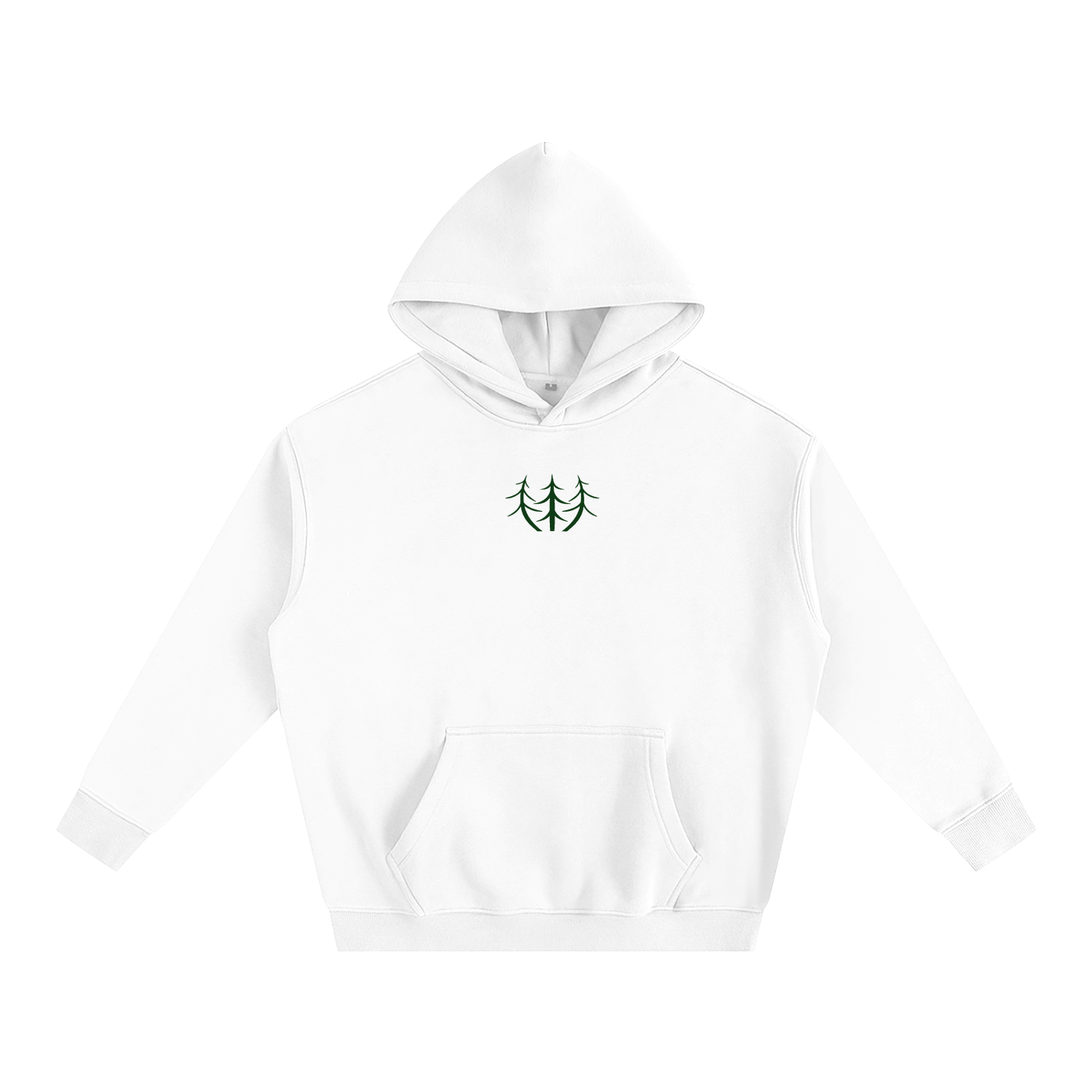 Oversize Fleeced Campfire Hoodie (Green Logo)