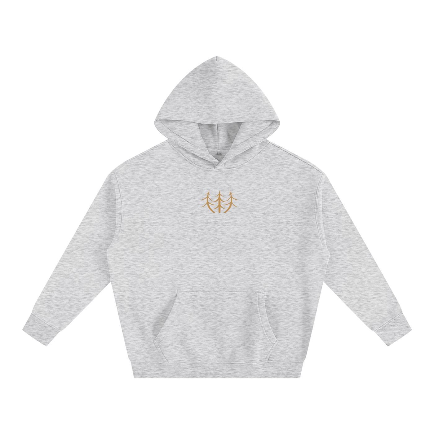 Oversize Fleeced Campfire Hoodie (Tan Logo)