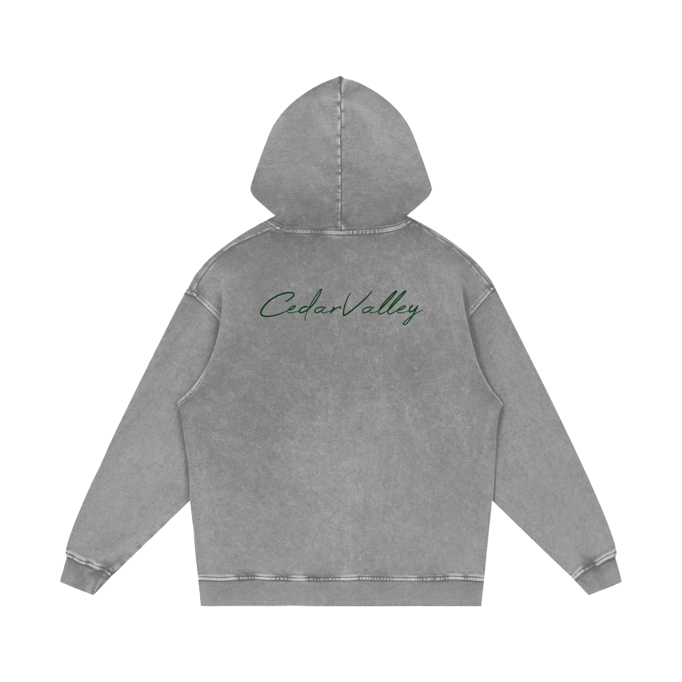 Desert Oversized Washed Hoodie (Green Logo)
