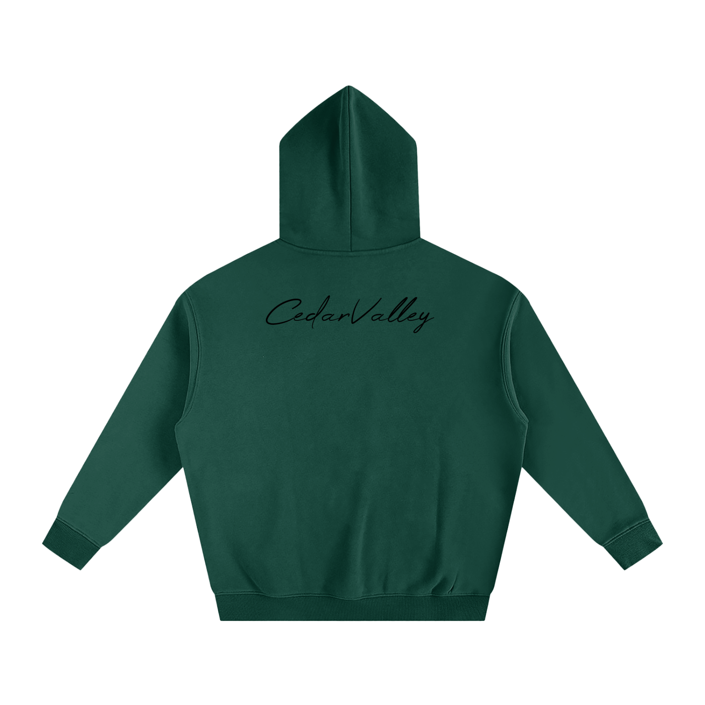 Oversize Fleeced Campfire Hoodie (Black Logo)