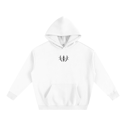 Oversize Fleeced Campfire Hoodie (Black Logo)