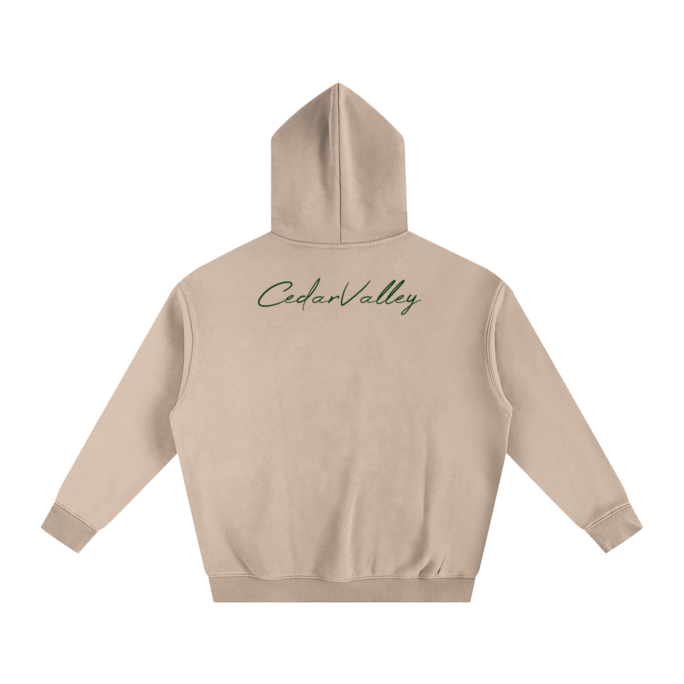 Oversize Fleeced Campfire Hoodie (Green Logo)