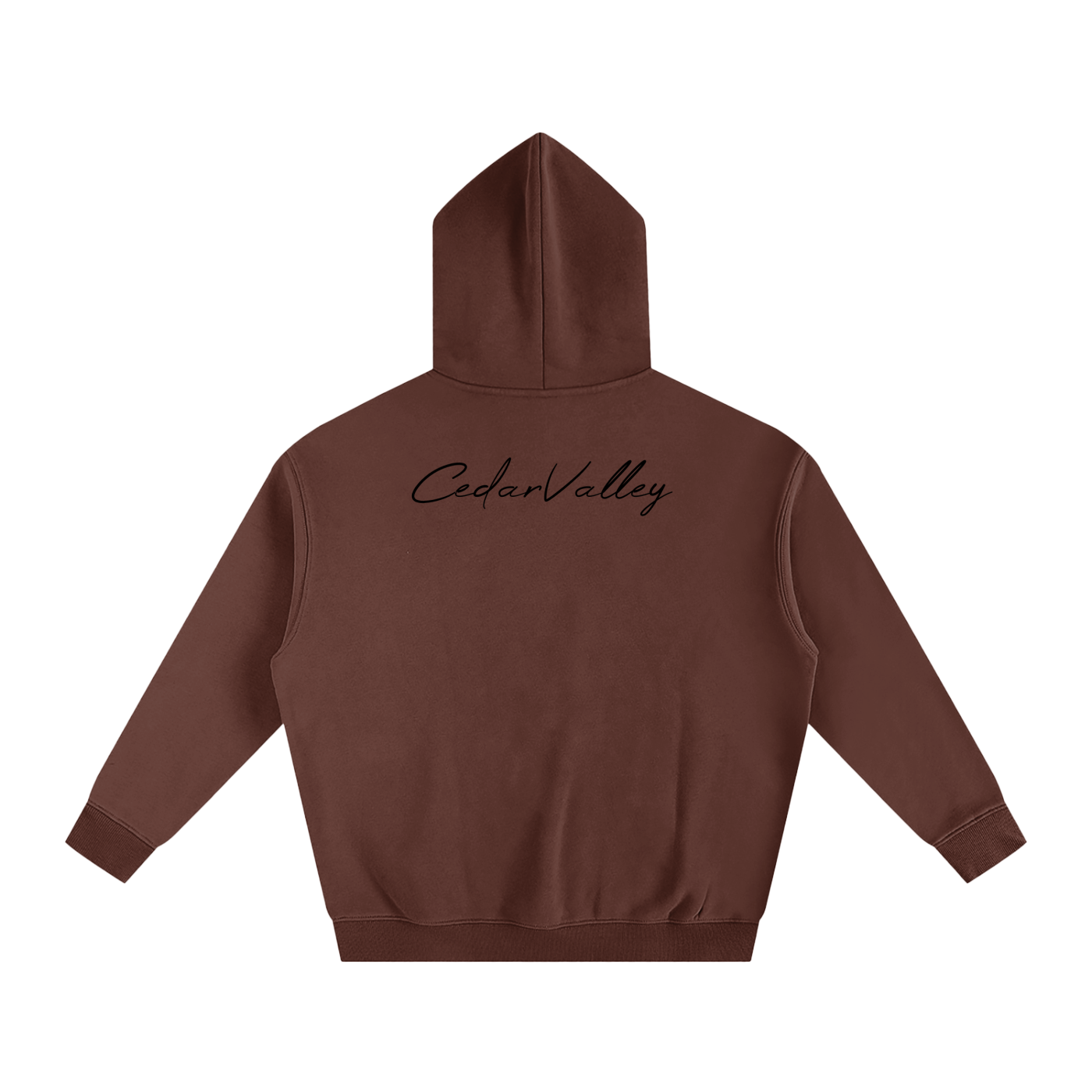 Oversize Fleeced Campfire Hoodie (Black Logo)