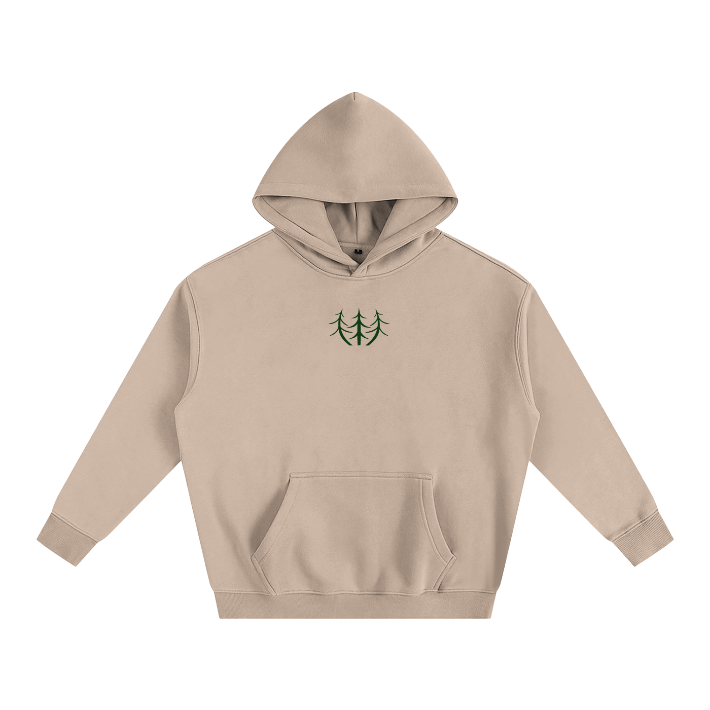 Oversize Fleeced Campfire Hoodie (Green Logo)