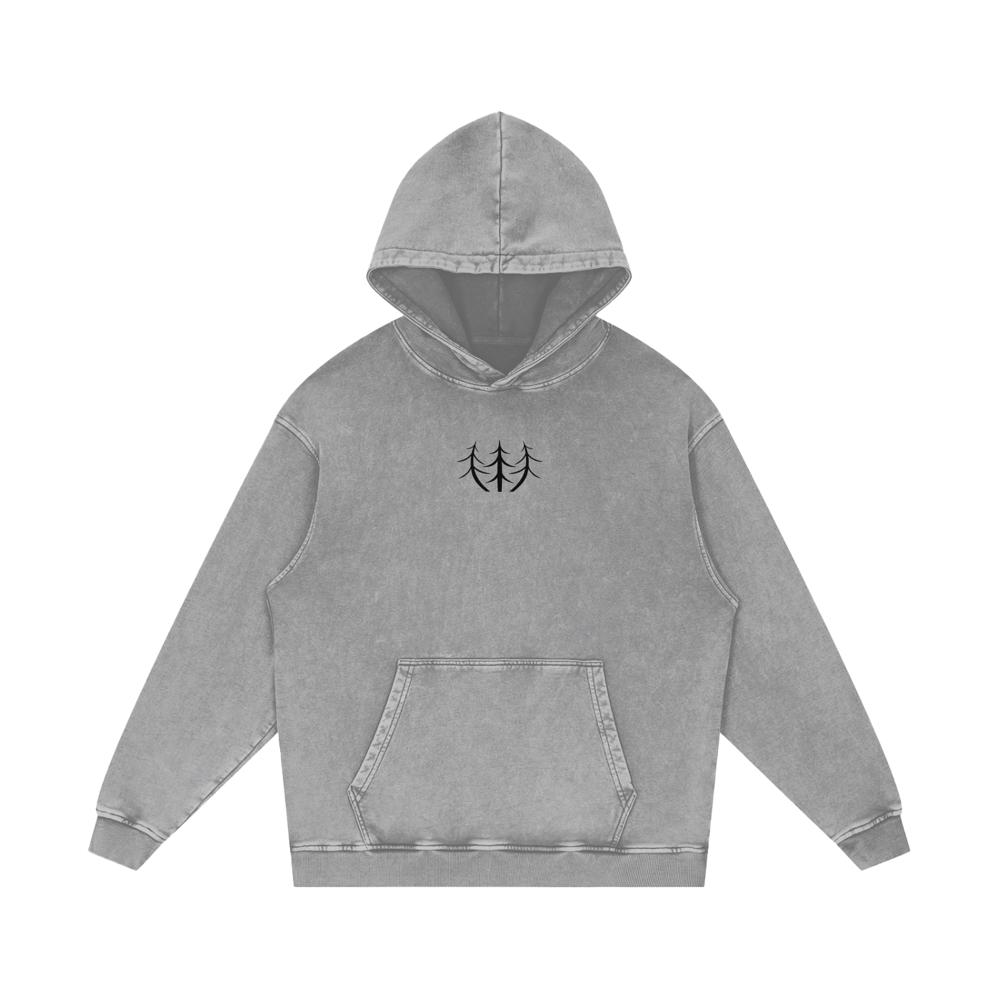 Desert Oversized Washed Hoodie (Black Logo)