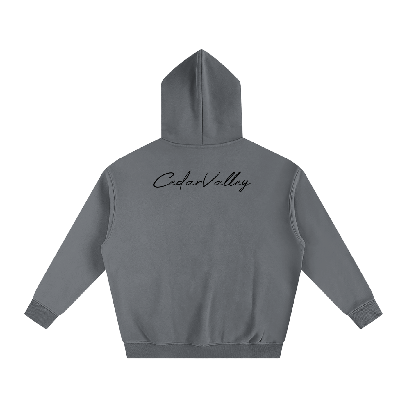 Oversize Fleeced Campfire Hoodie (Black Logo)