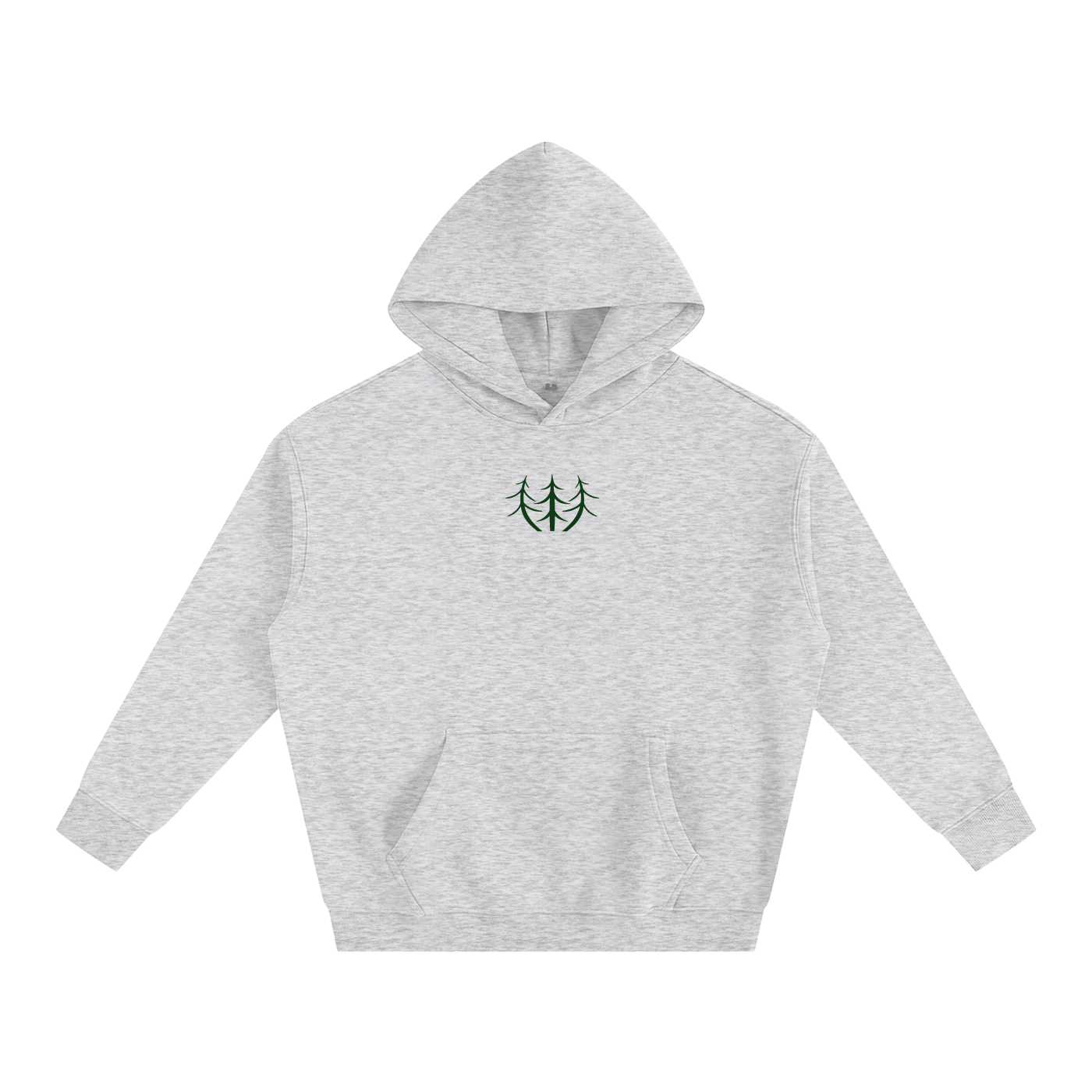 Oversize Fleeced Campfire Hoodie (Green Logo)