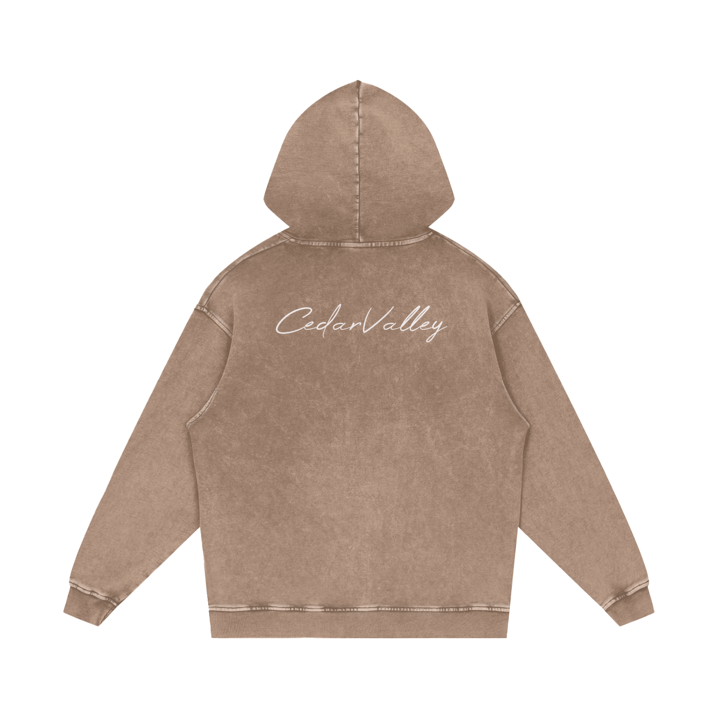 Desert Oversized Washed Hoodie (White Logo)