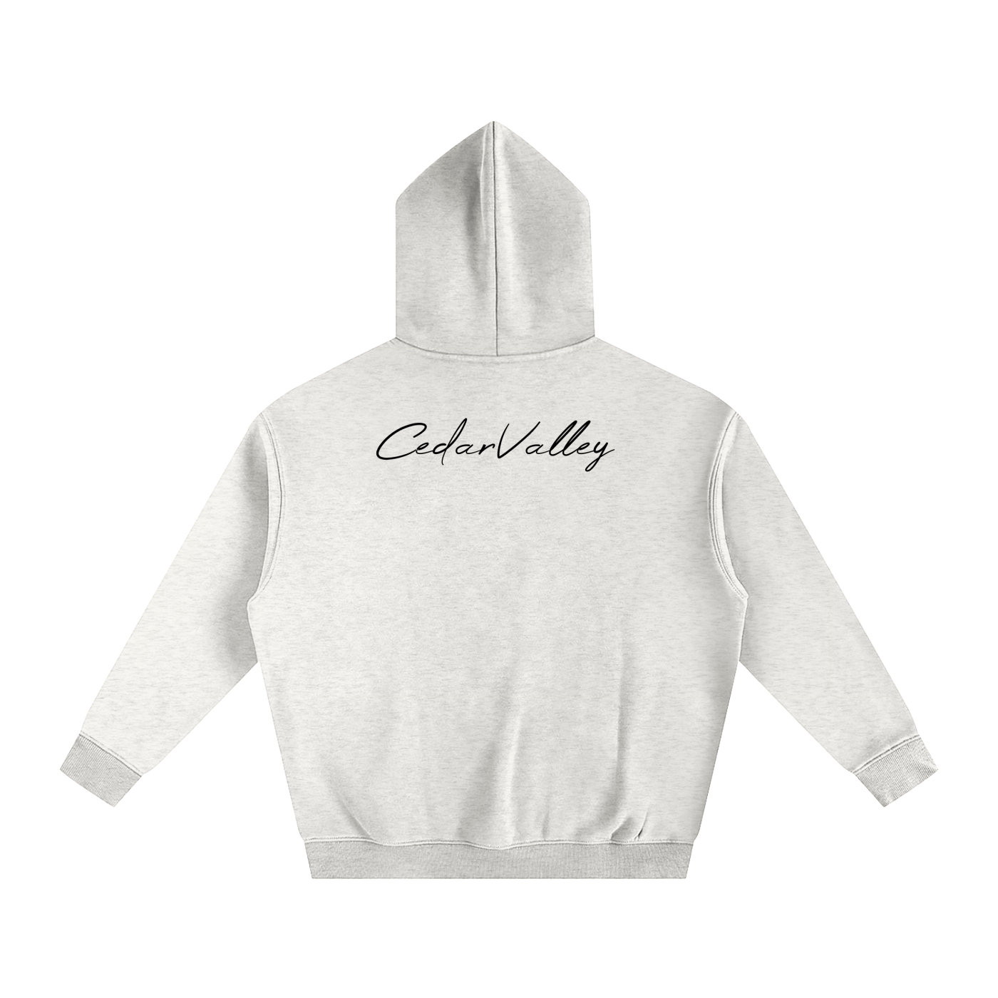 Oversize Fleeced Campfire Hoodie (Black Logo)