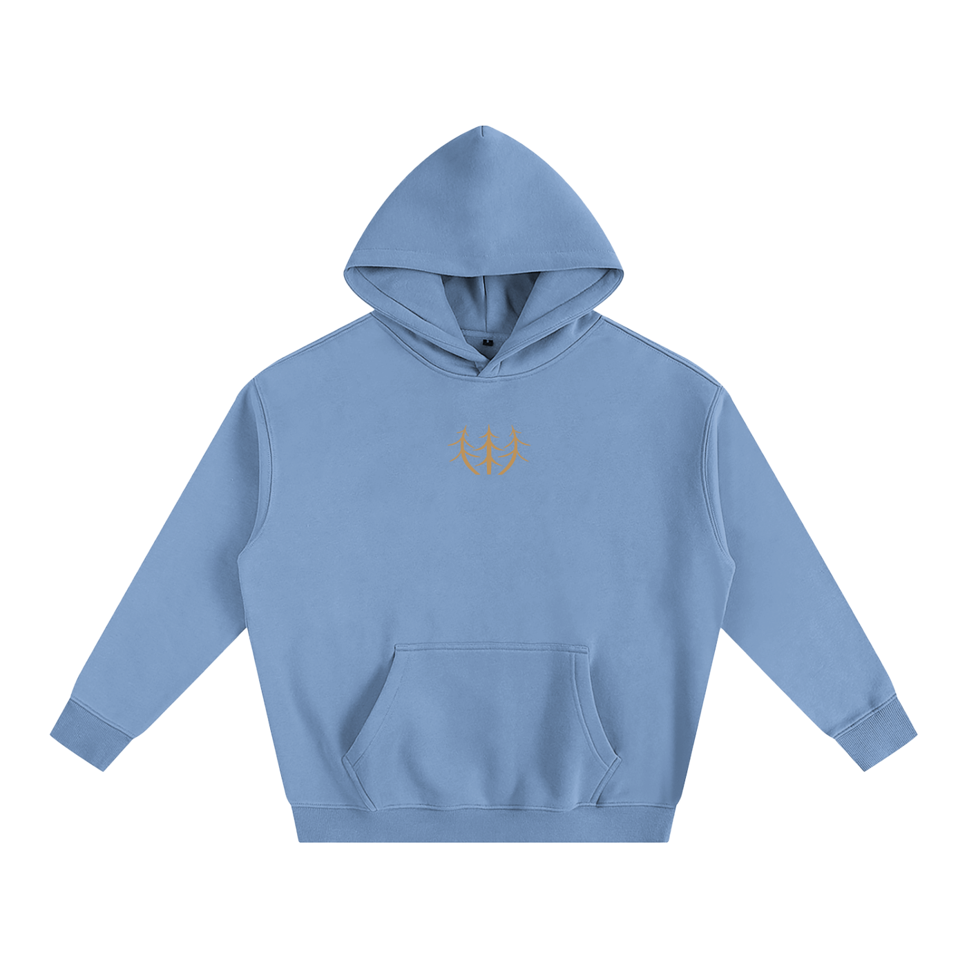 Oversize Fleeced Campfire Hoodie (Tan Logo)