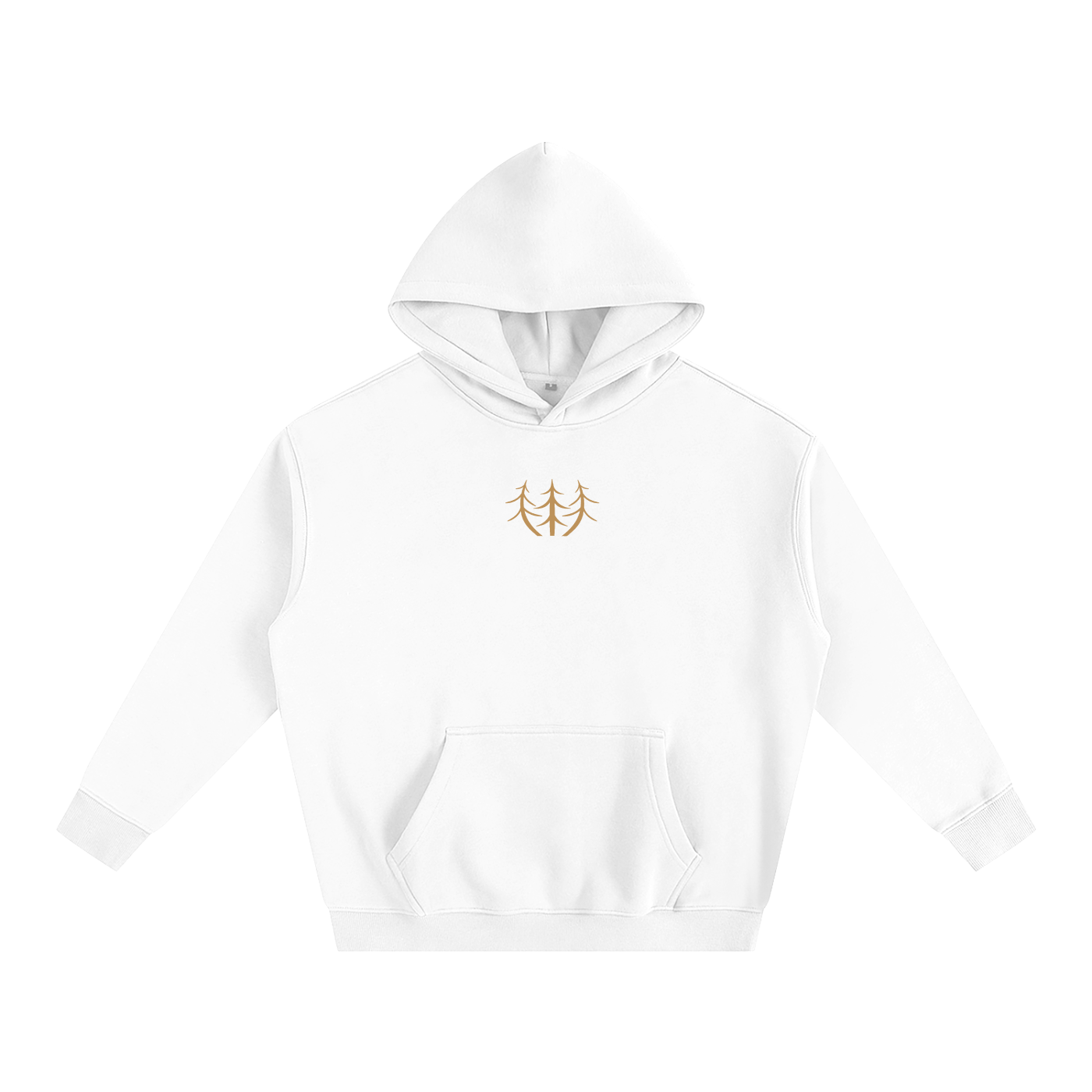 Oversize Fleeced Campfire Hoodie (Tan Logo)