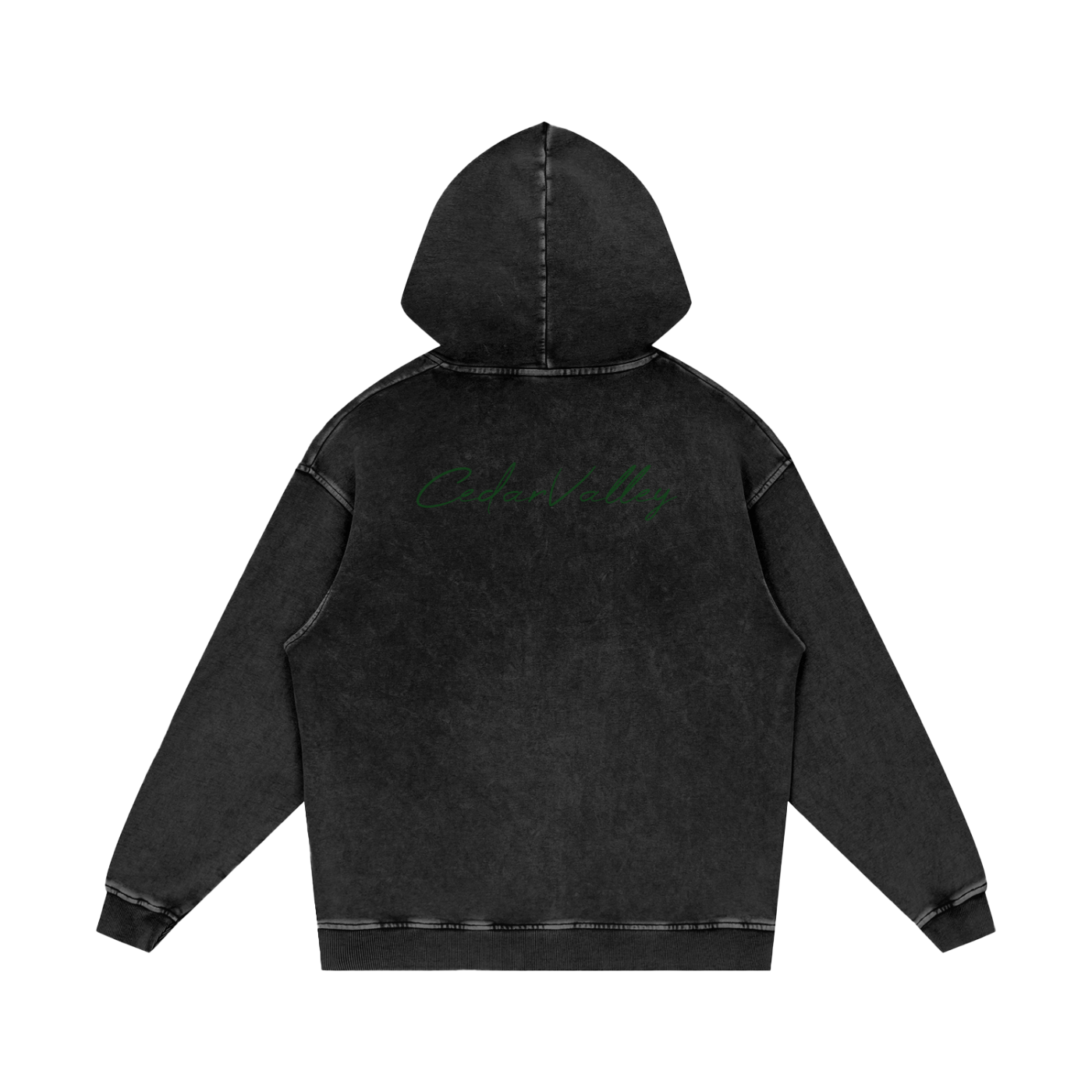 Desert Oversized Washed Hoodie (Green Logo)