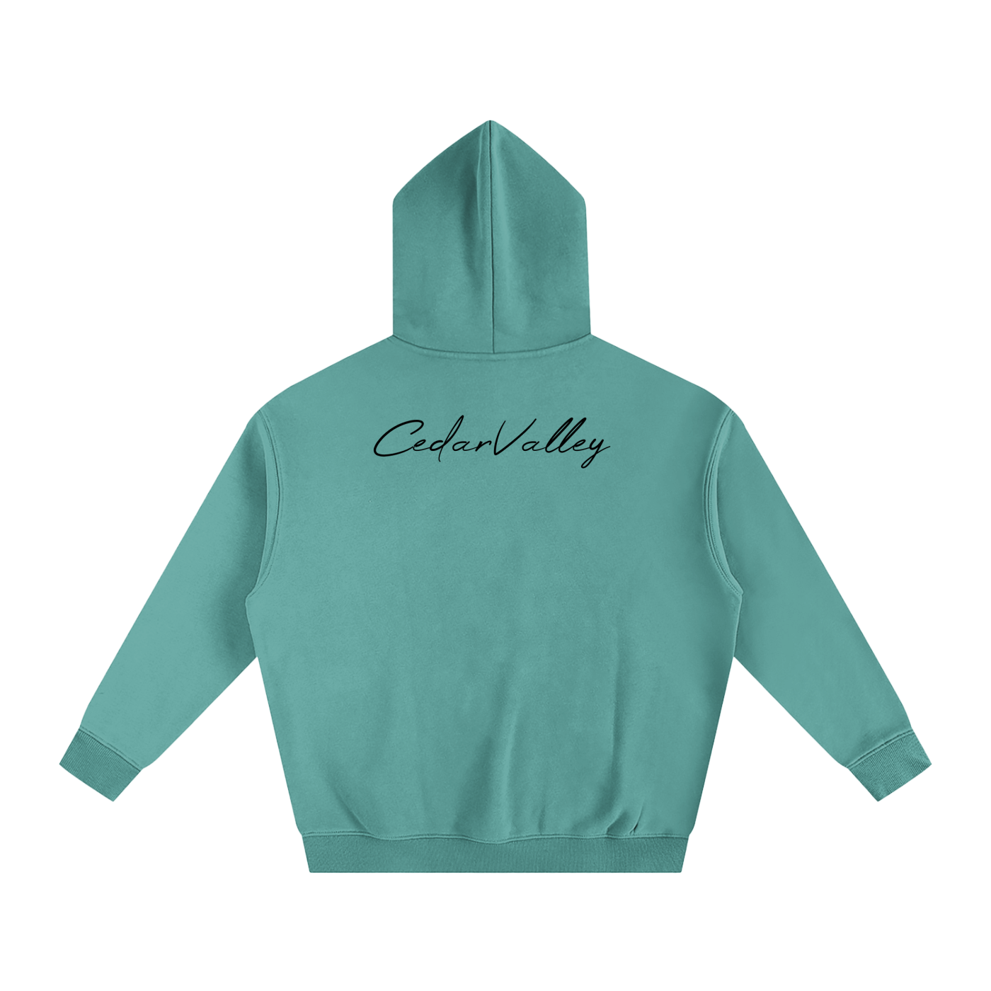 Oversize Fleeced Campfire Hoodie (Black Logo)