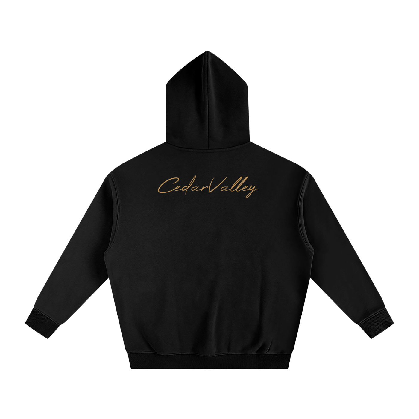 Oversize Fleeced Campfire Hoodie (Tan Logo)