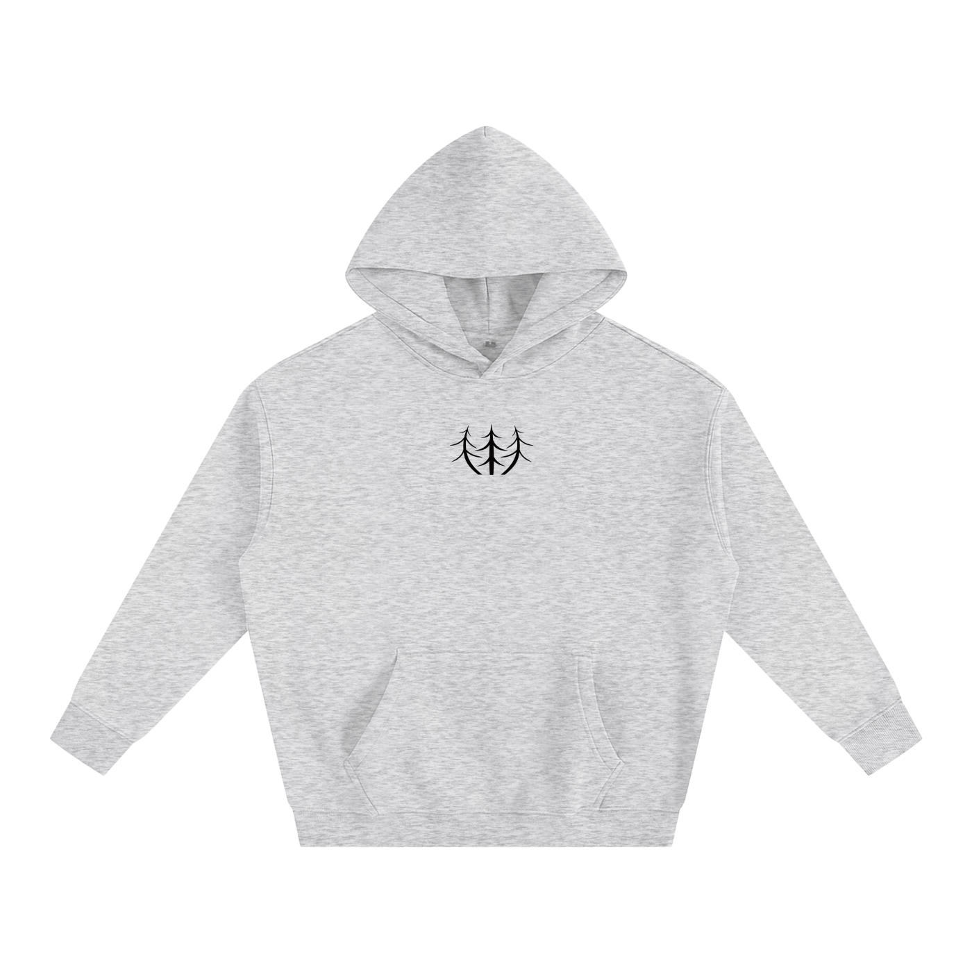 Oversize Fleeced Campfire Hoodie (Black Logo)
