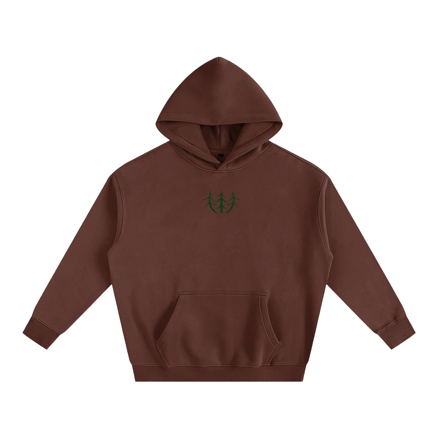 Oversize Fleeced Campfire Hoodie (Green Logo)