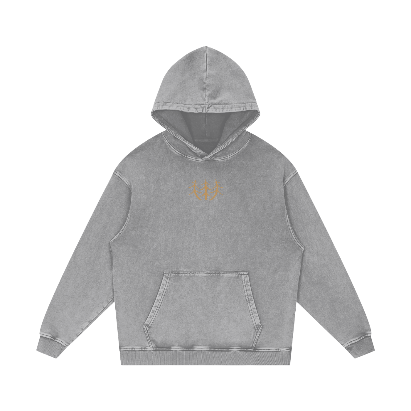 Desert Oversized Washed Hoodie (Tan Logo)