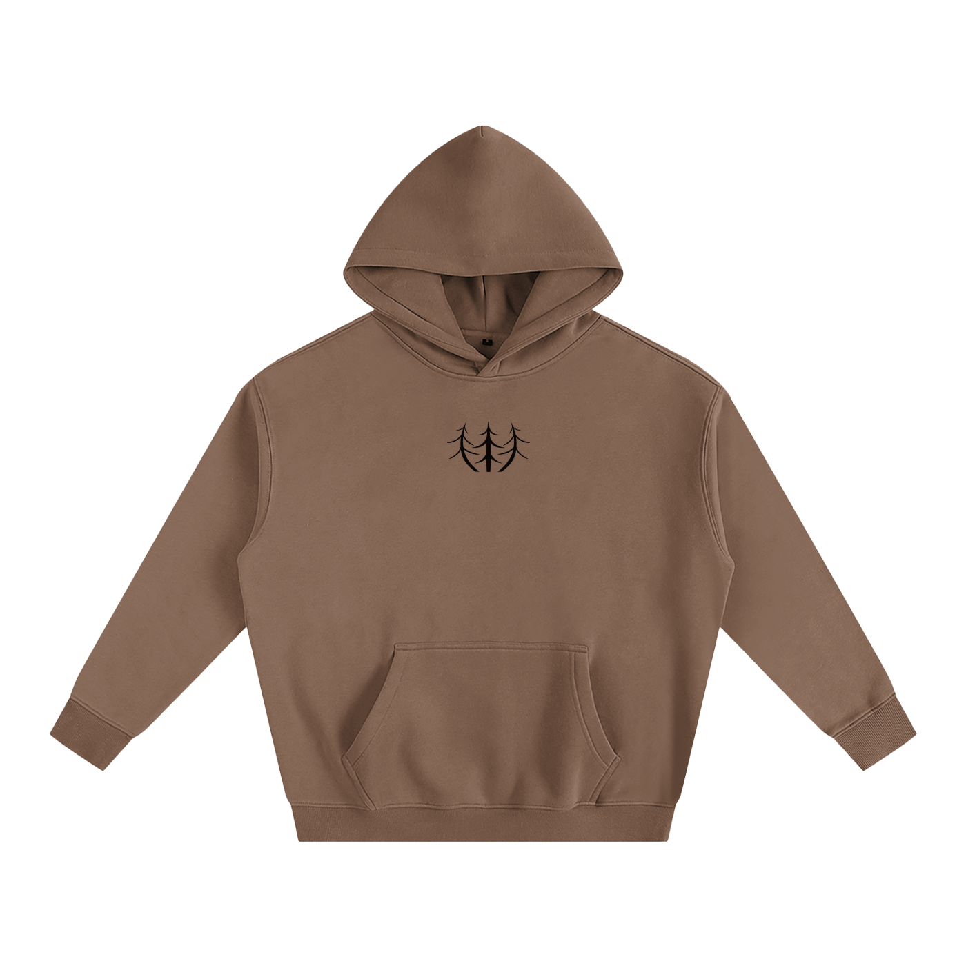 Oversize Fleeced Campfire Hoodie (Black Logo)