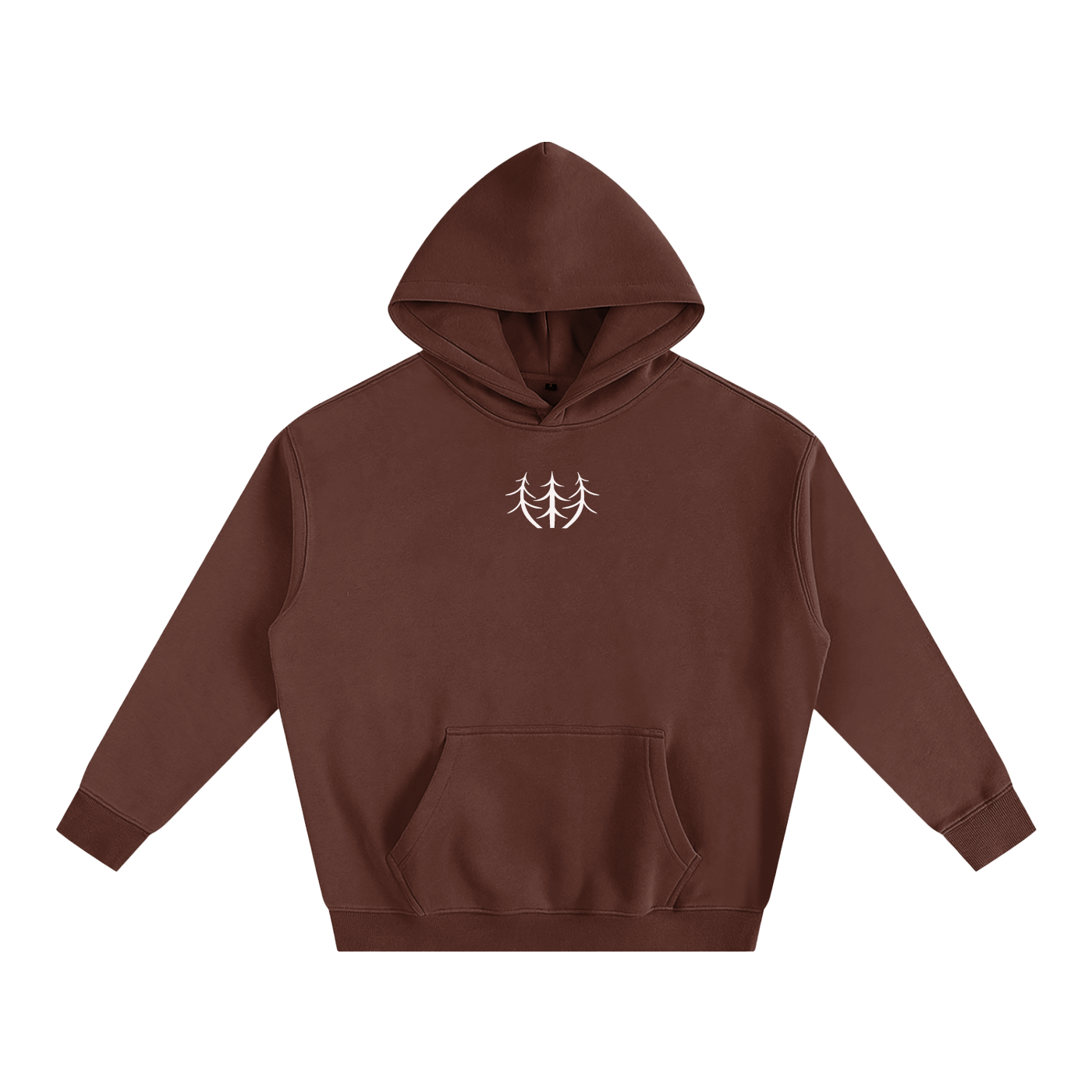 Oversize Fleeced Campfire Hoodie (White Logo)